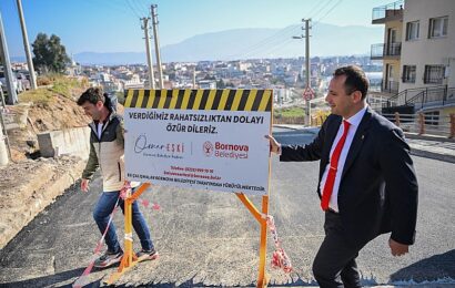 Bornova Belediyesi’nden Yeni Yıl Öncesi Yol Çalışmaları