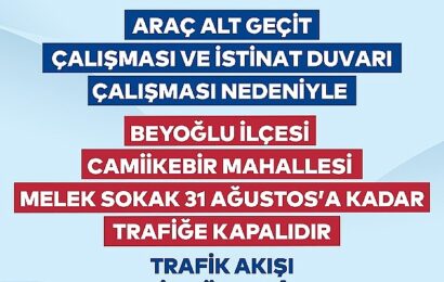 İBB Beyoğlu’nda Yol ve Çevre Düzenleme Çalışmalarına Başlıyor