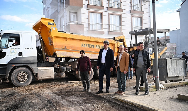 Kartepe Belediyesi Yol Yapım Çalışmalarını Sürdürüyor