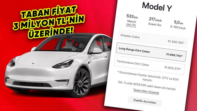 Tesla Türkiye’de Model Y Siparişlerini Durdurdu