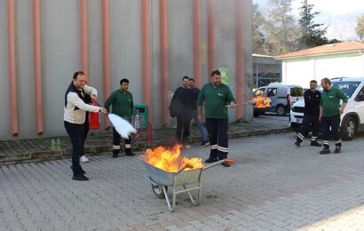 Antalya’da İtfaiye Ekiplerine Yangın Eğitimi ve Tatbikatı