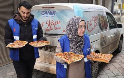 Canik Belediyesi’nden Çocuklara Pizza İkramı ile Kış Eğlencesi