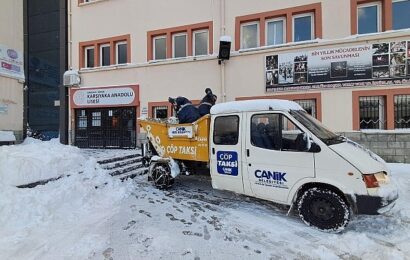 Canik Belediyesi’nden MSÜ Sınav Merkezlerine Karla Mücadele Seferberliği