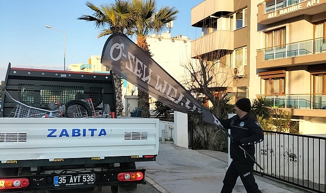 Güzelbahçe’de Zabıta Ekiplerinden Kaldırım Denetimi