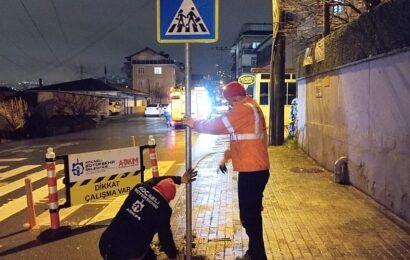 Kocaeli Büyükşehir Belediyesi’nden Güvenli Yol Çalışmaları