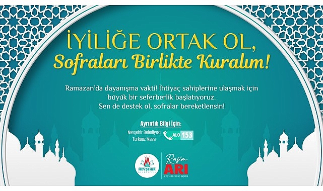 Nevşehir Belediyesi’nden Ramazan Dayanışması