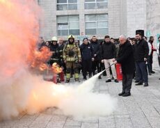 Nilüfer Belediyesi’nde Olası Yangınlara Karşı Tatbikat Gerçekleştirildi